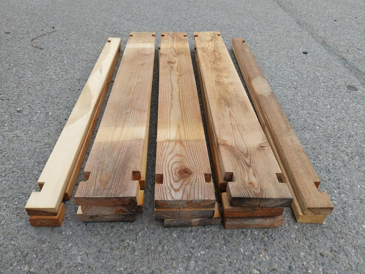 Holzkomposter Lärche 100x100xH100 cm mit Holz-Stecksystem Komposter Komposte Steckkomposter Komposts