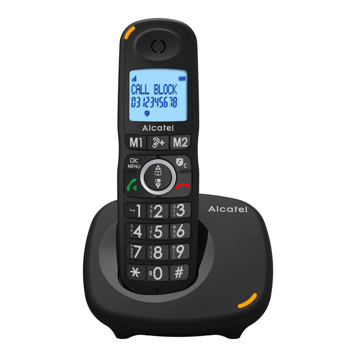 Alcatel XL595 B Schnurlostelefon mit grossen Tasten, grosses Display und Audio-Boost, Anrufsperre SO