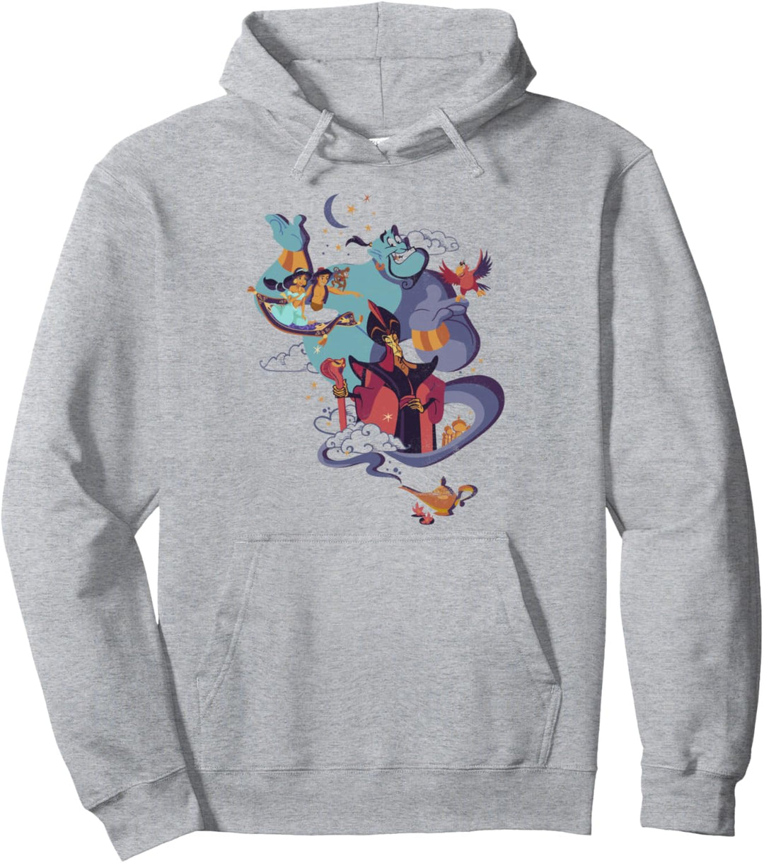Disney Aladdin Vintage Group Shot Night Portrait Pullover Hoodie