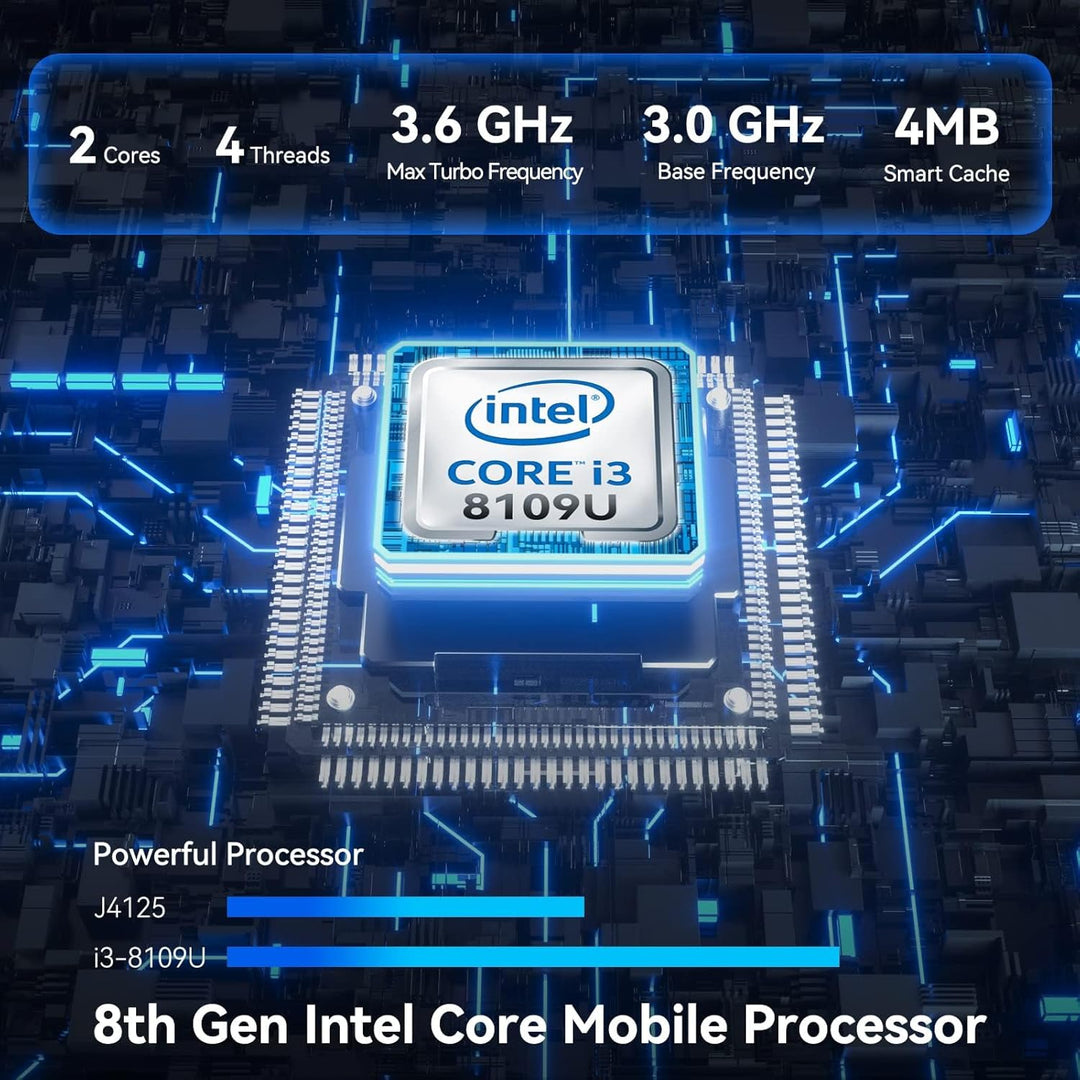 GEEKOM Mini-PC IT8 SE mit i3-8109U (bis zu 3,6 GHz), 8 GB DDR4 RAM und 256 GB SSD Ultra-leiser Kompa
