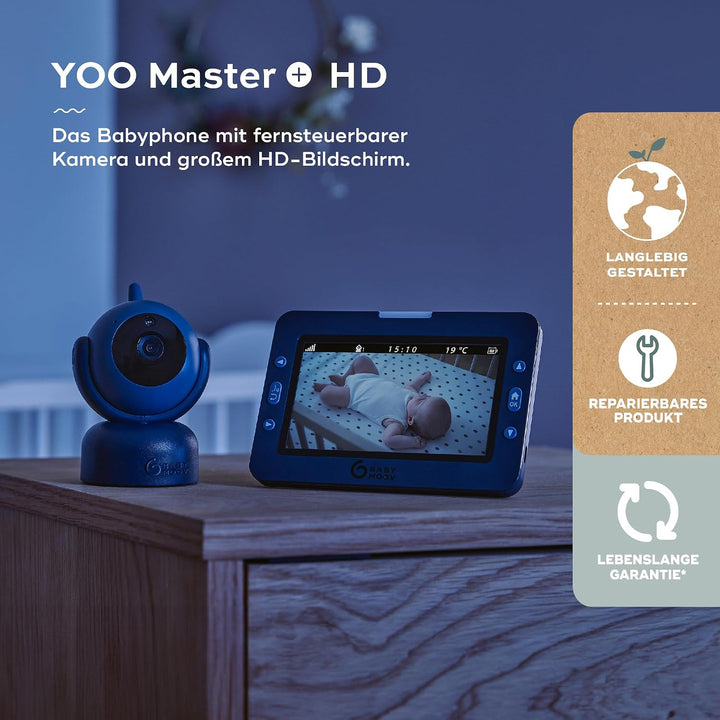 Babymoov Babyphone mit Kamera YOO Master+ HD – 5"-Display, 360°-Kamera, Nachtsicht & Zoom, VOX-Modus