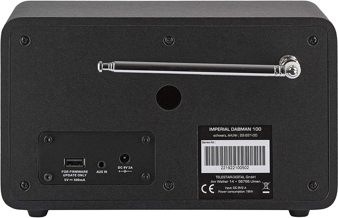 Imperial DABMAN 100 DAB+ und UKW Radio, Farbe:schwarz schwarz Single, schwarz Single