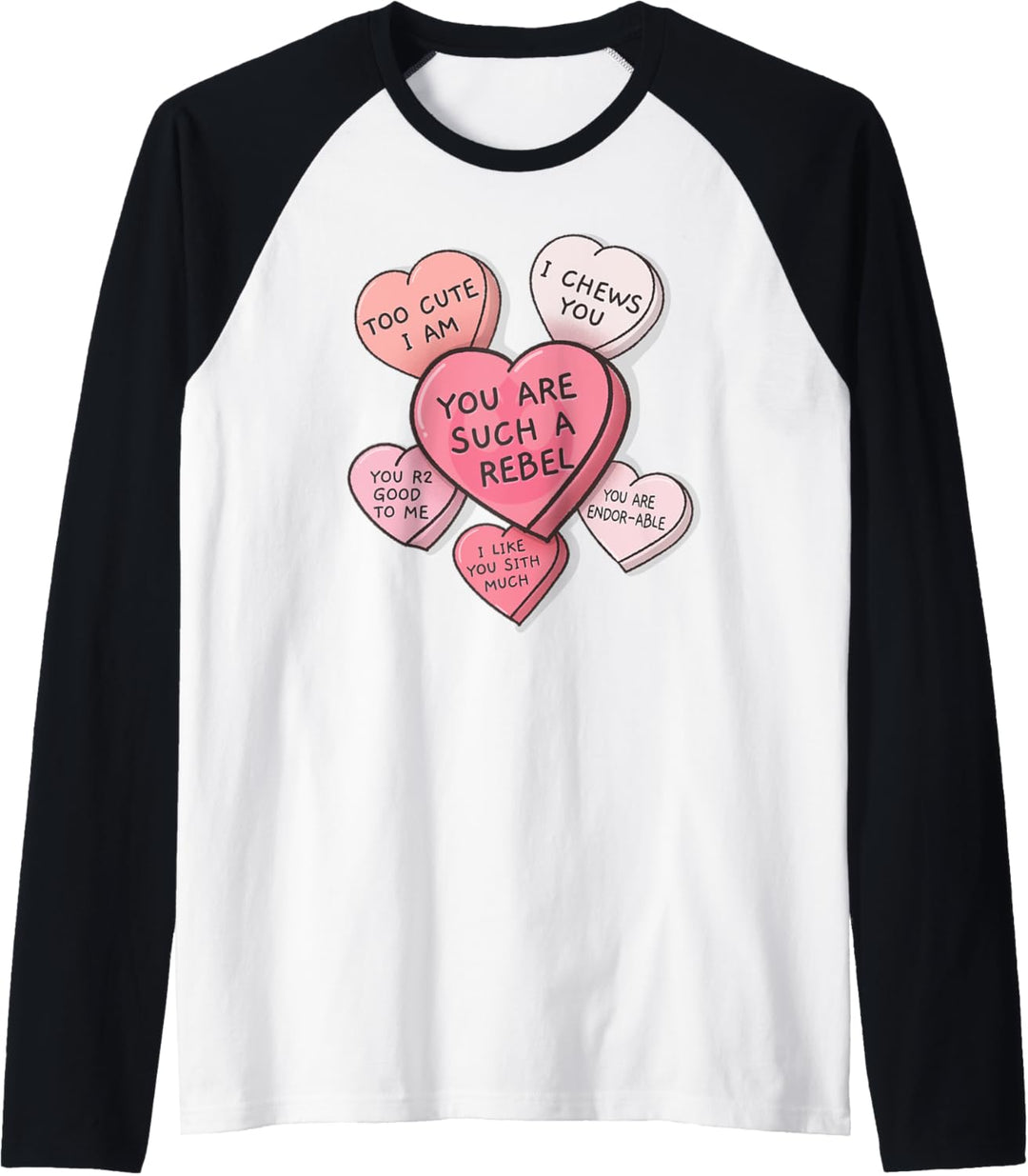 Star Wars Valentine's Day Candy Hearts Raglan