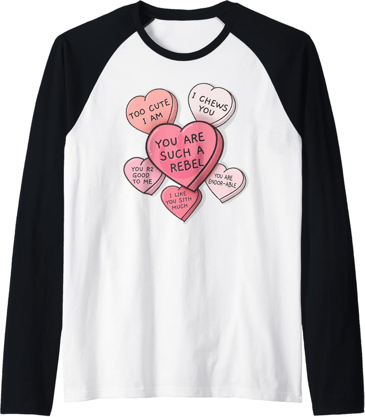 Star Wars Valentine's Day Candy Hearts Raglan