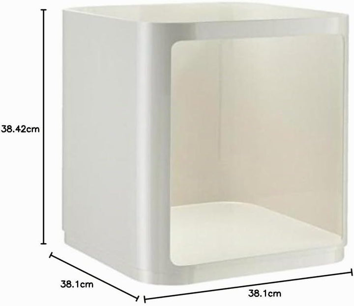 Kartell 497903 Baukastenelement Componibili ohne Tür eckig undurchsichtig 38 x 38,5 x 38 cm ABS, wei