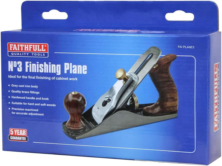 Faithfull - Nr.3 Finishing Plane - FAIPLANE3 Single, Single