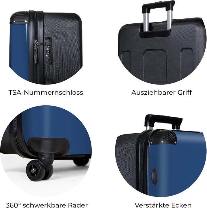 NoBoringSuitcases.com® Koffer XL Gross 77x51.5x28 cm Hartschale Reisekoffer 4 Rollen Leicht Koffer T