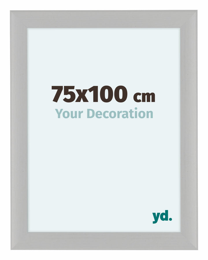 yd. Your Decoration - Bilderrahmen 75x100 cm - Weiss Gemasert - Bilderrahmen aus MDF mit Acrylglas -