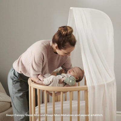 Stokke Sleepi Himmelstange V3, Hazy Grey - Hergestellt aus massivem Buchenholz - Kompatibel Sleepi B