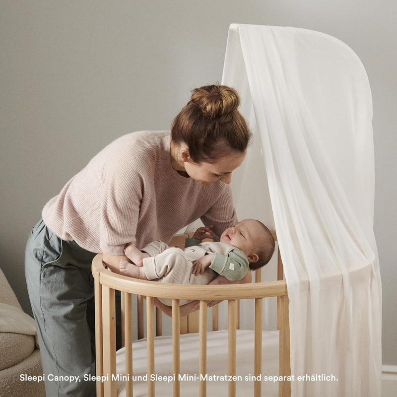 Stokke Sleepi Himmelstange V3, Hazy Grey - Hergestellt aus massivem Buchenholz - Kompatibel Sleepi B