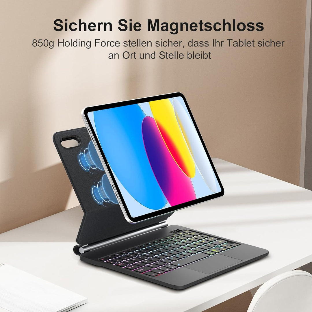 NeoMagic Keyboard für iPad (A16) 11 Generation 2025/10 Generation 2022 Schwarz +1 iPad (A16) 11/10 G