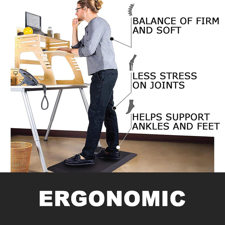 2,5 cm Extra Dicke Anti-Ermüdungsmatte (75 × 44 cm) – Komfort-Matte für Küche, Büro, Werkstatt oder
