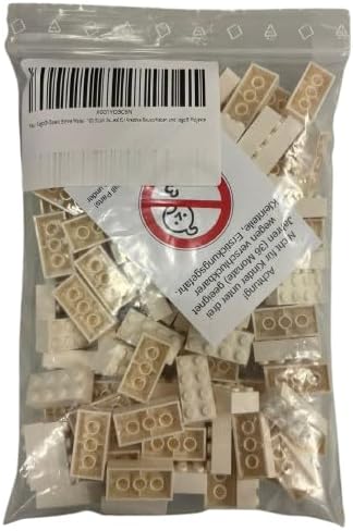 Lego® Classic Steine Weiss - 100 Stück 2x4 Bausteine - Lego® Classic Basic - Modellnummer 3001 - Ide