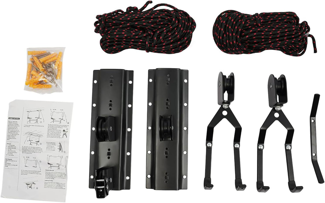Fahrrad Wandhalterung 60 kg Stahl 1 Set platzsparend für Garage | Beschichtete Haken, 17 cm Hakenlän