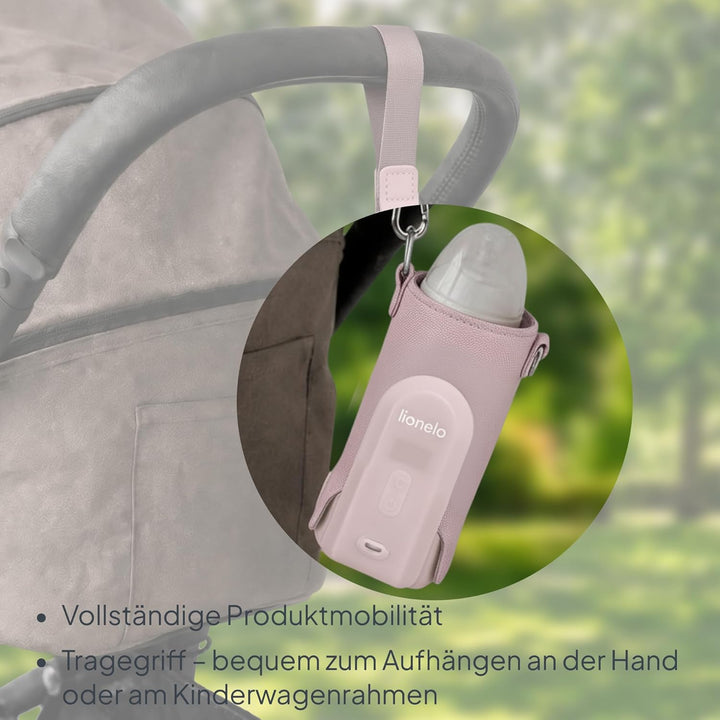 LIONELO Thermup Go Evo Tragbarer Babyflaschenwärmer, hält Flüssigkeiten warm, 5 Betriebstemperaturen
