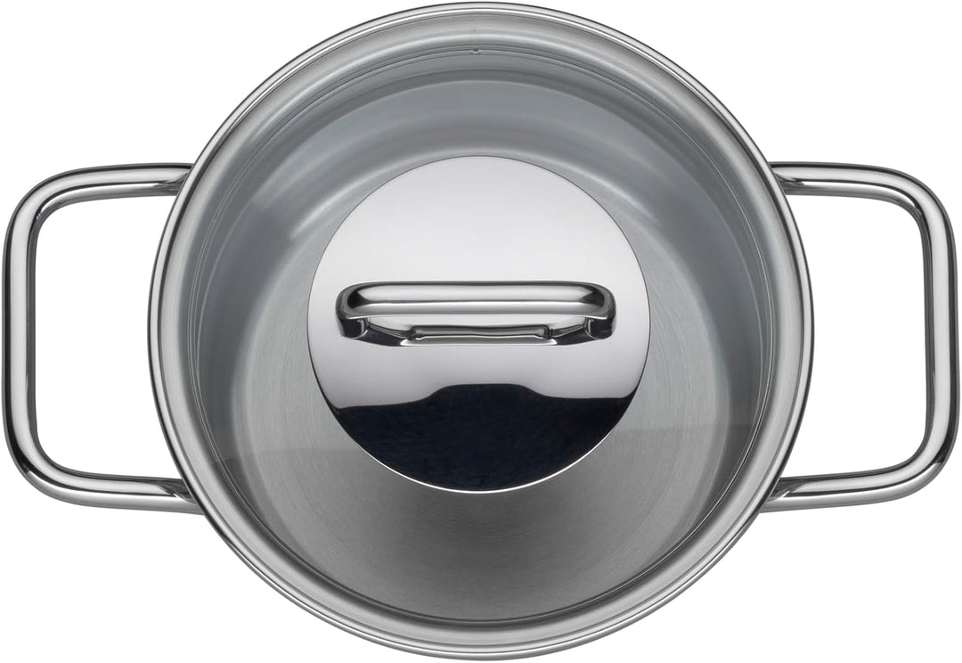 Silit Extra Cook Mini-Bratentopf 14 cm mit Glasdeckel, Innenskalierung, breiter Schüttrand, qualitat