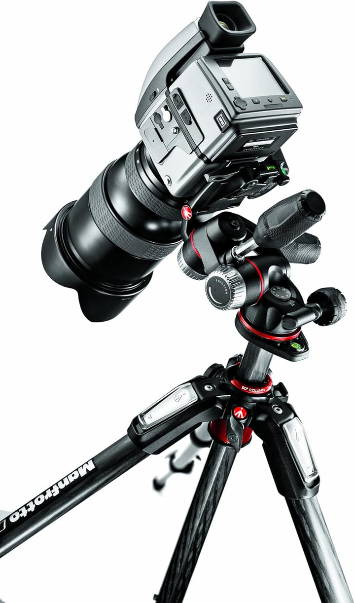 Manfrotto 055XPRO Carbon-Stativ mit 3 Segmenten – Leichtes Reise-Stativ für DSLR & spiegellose Kamer