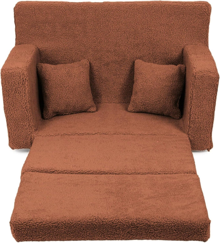 Flumi Personalisierte Kindercouch 92x40x60 Kindersofa mit Schlaffunktion 3in1 + Gravur Kindername -