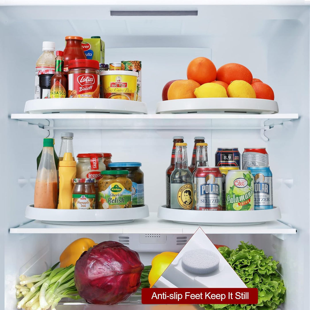 Set mit 4 Stück, 25.4 cm, rutschfest, Lazy Susan Organizer – Drehteller Rack für Schrank, Speisekamm