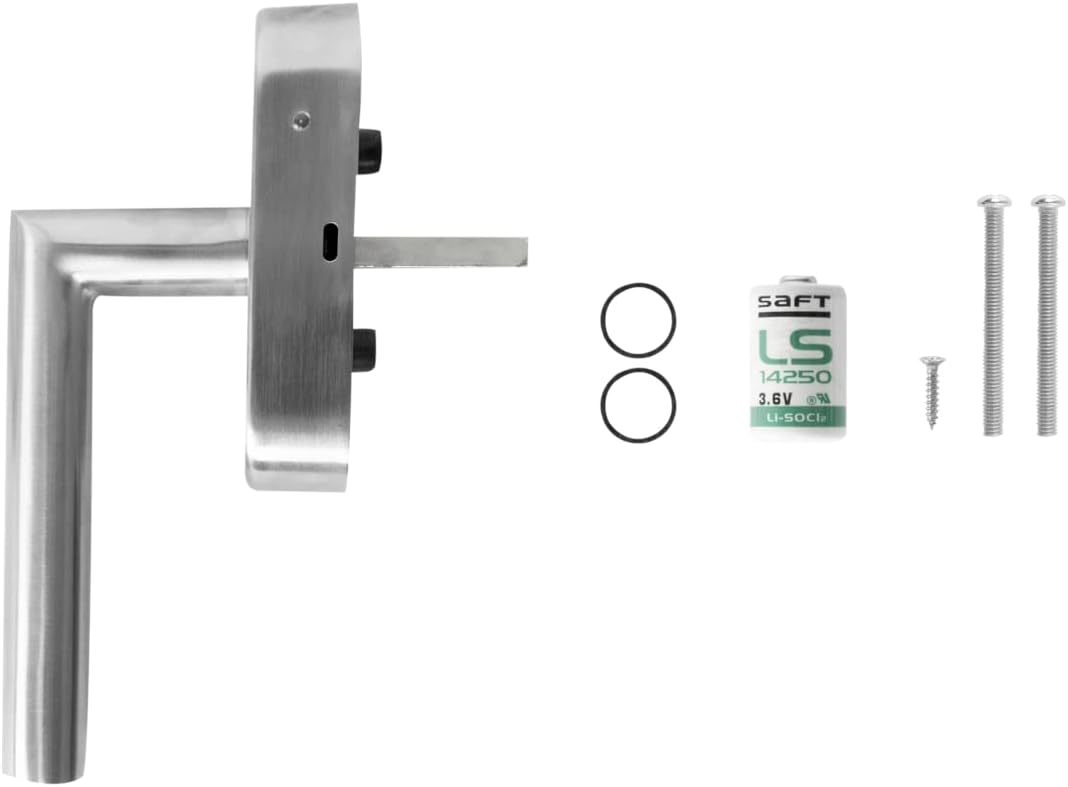 Schellenberg 46515 Sicherheits-Alarmgriff mit Klimafunktion 37 mm Stift länge, Fenstergriff, Balkont