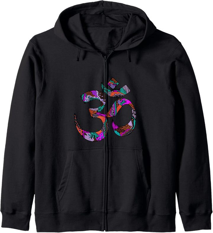 Yoga Om-Symbol Outfit Geschenk Yogi Damen Herren Yogalehrer Kapuzenjacke