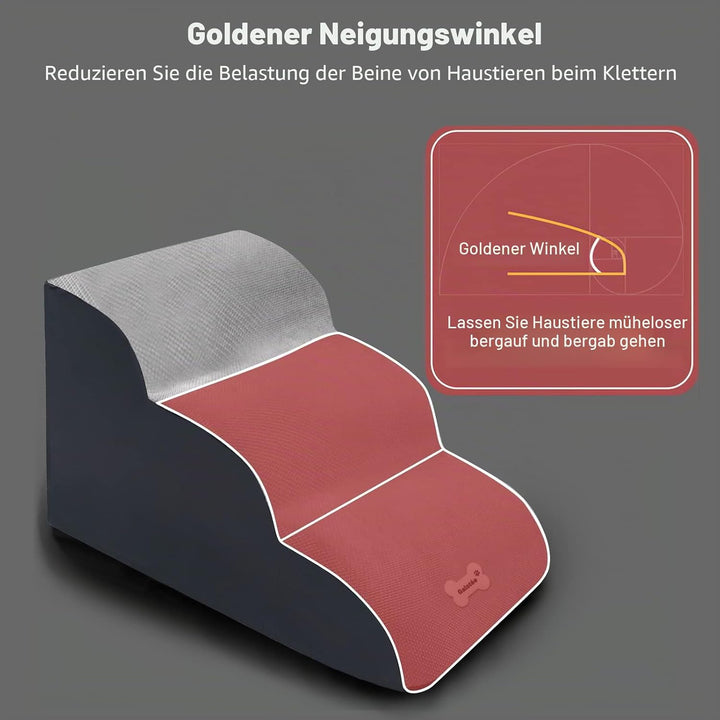 Galatée Hundetreppe, Weiche, Bequeme Haustiertreppe Mit Waschbarem Und Reissverschlussbezug, Einfach