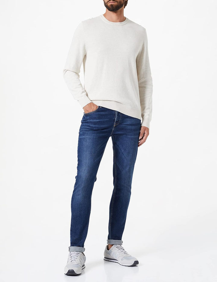 Daniel Hechter Herren Knit Crewneck Strickpullover S Beige, S Beige
