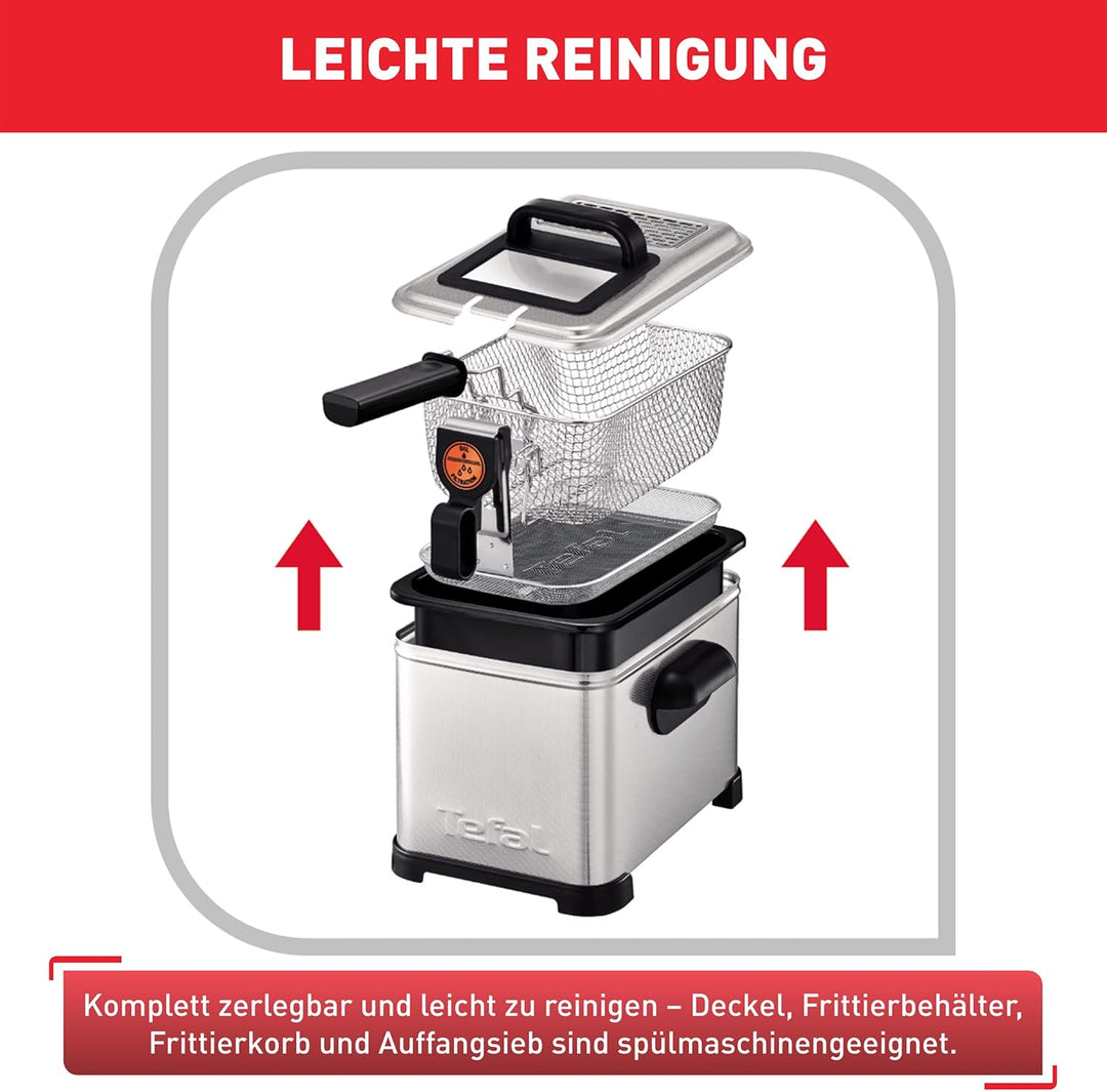 Tefal FR5101 Filtra Pro Inox & Design | 3,0 L | Premium Fritteuse | 2300 Watt | Semiprofessionelle F