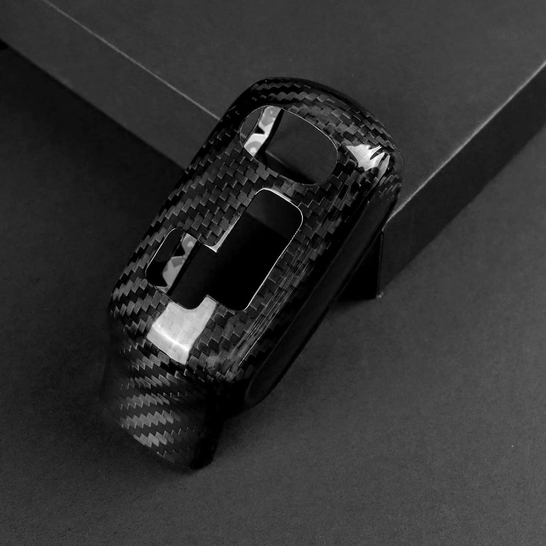 KUNGKIC Kohlefaser Auto-Schaltknauf-Abdeckung Schalthebelknauf Aufkleber Compatible with Mini Cooper