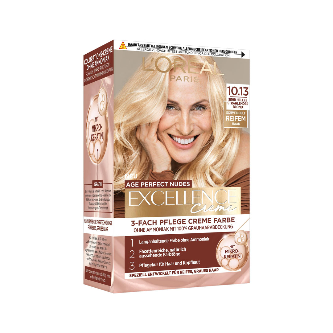 L'Oréal Paris Excellence Creme Age Perfect Nudes 10.13 Sehr Helles Strahlendes Blond
