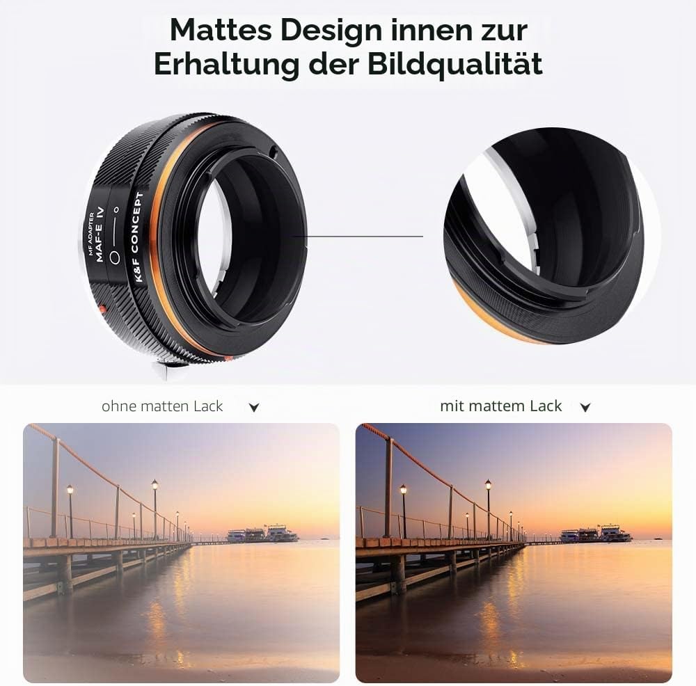 K&amp;F Concept MAF-NEX IV PROLens Mount Adapter Manueller Fokus Kompatibel mit Minolta AF/Sony Alpha A
