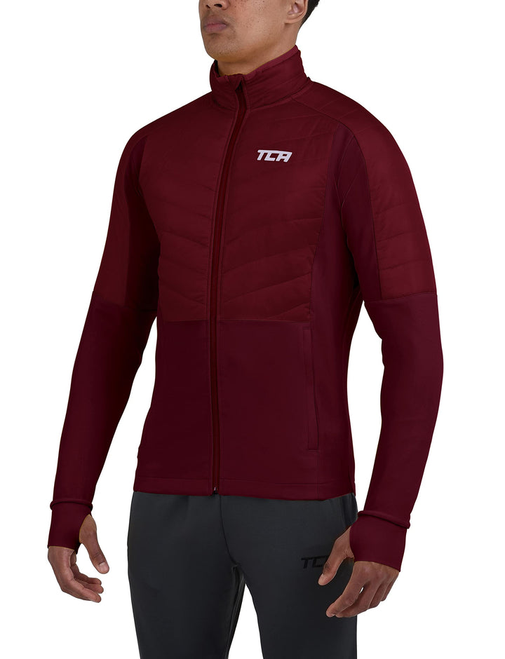 TCA Herren Excel Runner ganzjährige, leichte, wasserabweisende verstaubare Laufjacke S Cabernet, S C