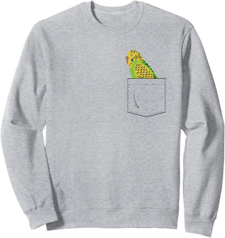 Wellensittich-Sittichpapagei, gefälschte Tasche Sweatshirt