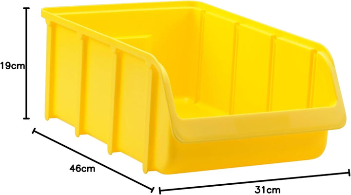 hünersdorff 675200 Sichtbox / Stapelbox / Lagerbox in Grösse 5, stapelbar, Farbe: Gelb Gelb 5, Gelb
