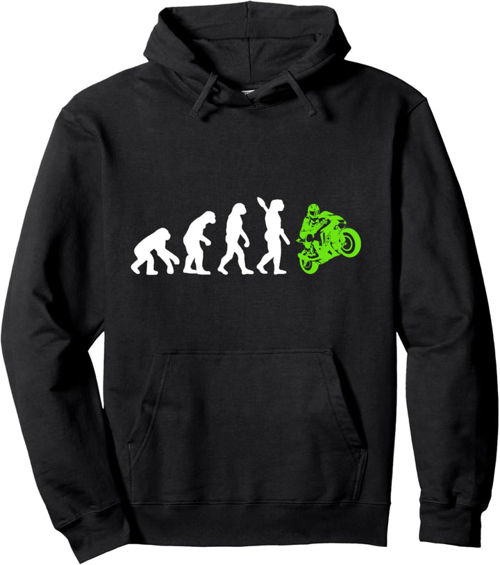 Motorrad Wheelie Motorradfahrer Evolution Biker Supersport Pullover Hoodie