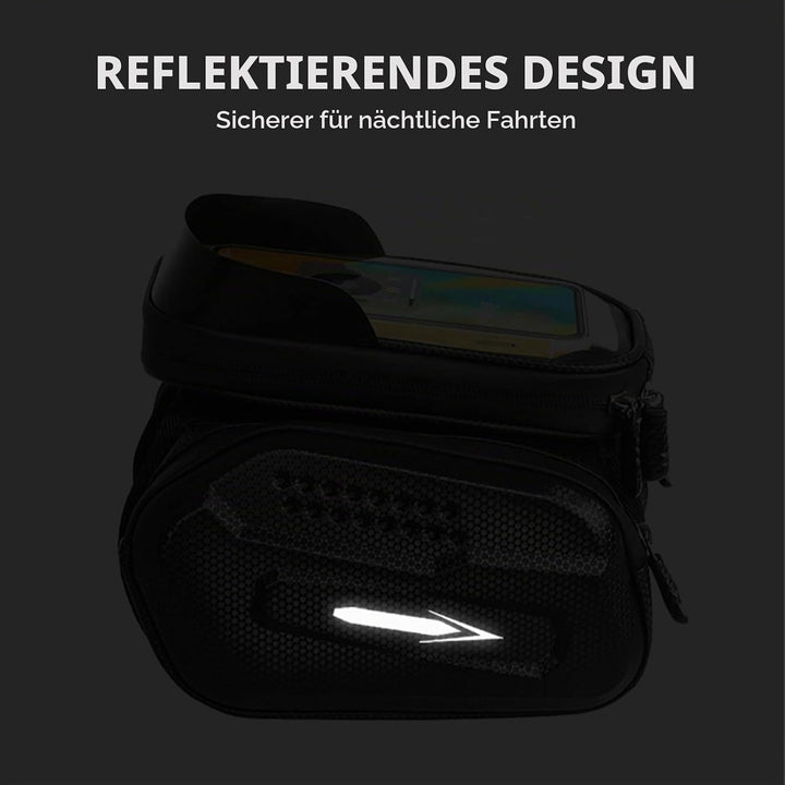 Fahrrad Rahmentasche Wasserdicht Fahrradtasche Rahmen Handytasche mit TPU Sensitivem Touchscreen für