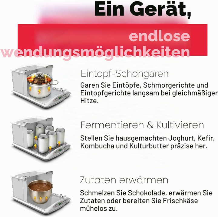 Brod and Taylor Regal-Set, Edelstahl Proofer and Slow Cooker weiss, Proofer and Slow Cooker