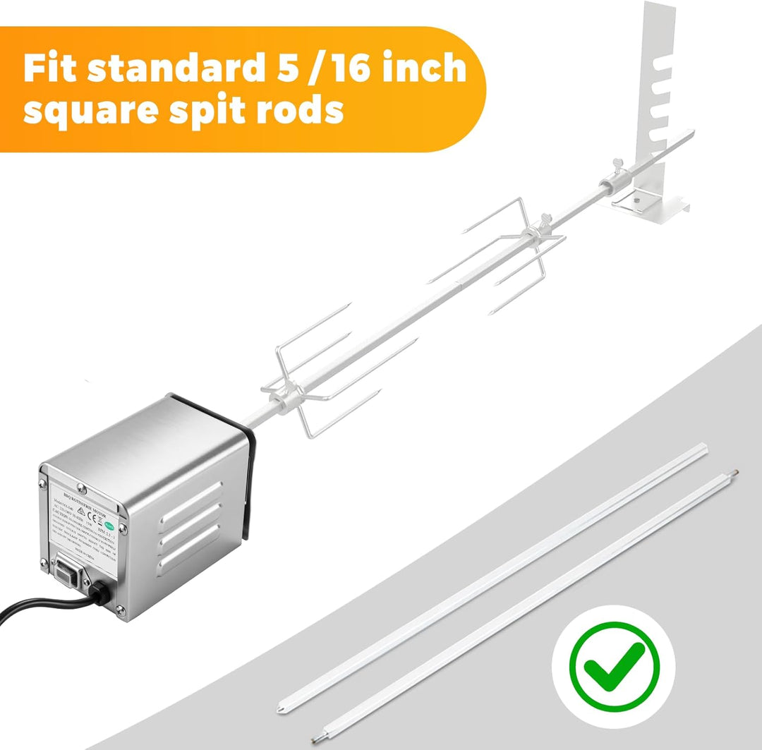 YJINGRUI Grillmotor für grillspiess 230V,Grillspiess Motor,Drehspiess Motor für Spanferke,Huhn,Edels