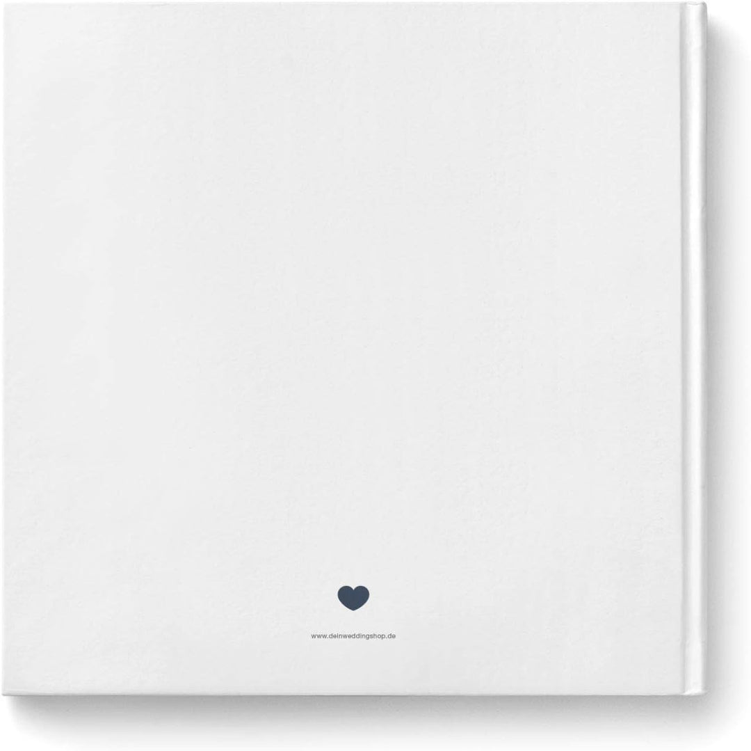 DeinWeddingshop Gästebuch Hochzeit - personalisiert - Hochzeitsgästebuch, Hardcover 21x21 cm (Inhalt