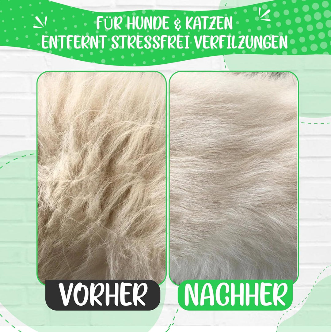Golden Pets Entfilzungsmesser Entfernt Knoten und Verfilzungen kurz bis langhaar Fell geeignet Klein