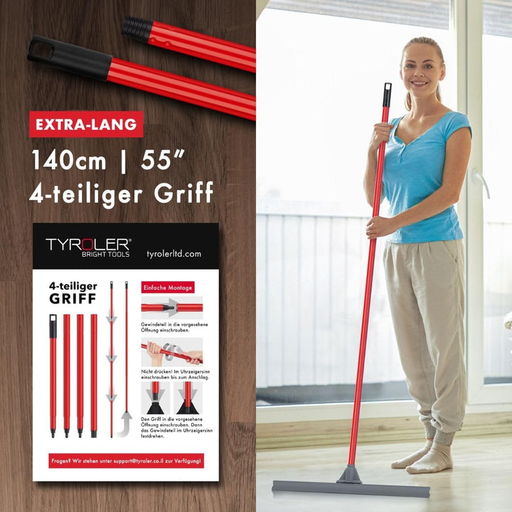 Tyroler Bright Tools Wasserabzieher/Wasserschieber mit extra langlebigem und extra breitem 60cm Silk