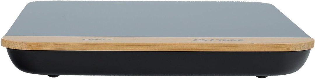 MasterClass Kompakte digitale Küchenwaage in Geschenkbox, Kunststoff / Bambus, Schwarz, 22 x 16 cm