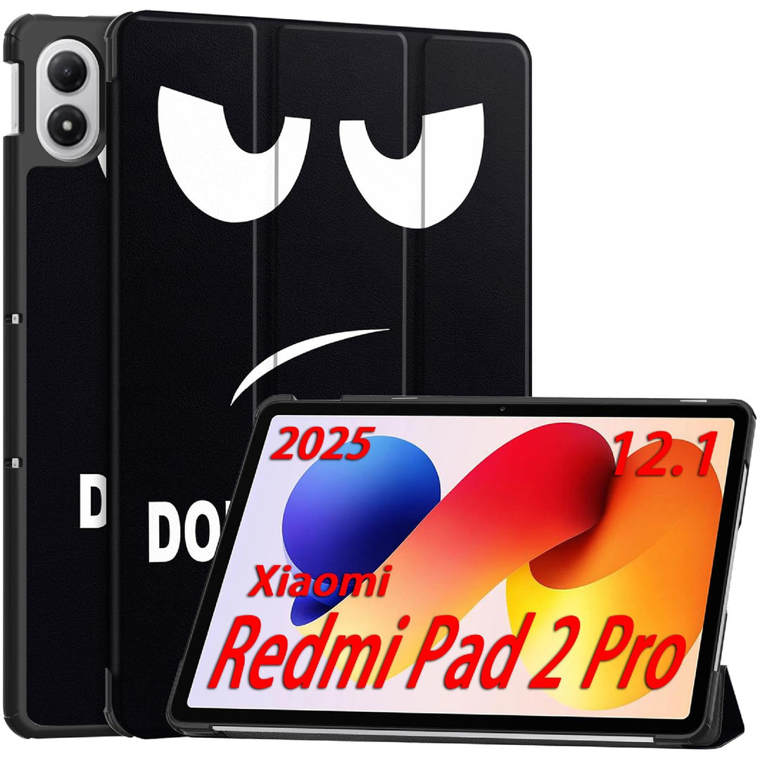 GIOPUEY Hülle Kompatibel mit Xiaomi Redmi Pad 2 Pro 12.1 2025, Flip Case [Bracket-Funktion] 360° Sch