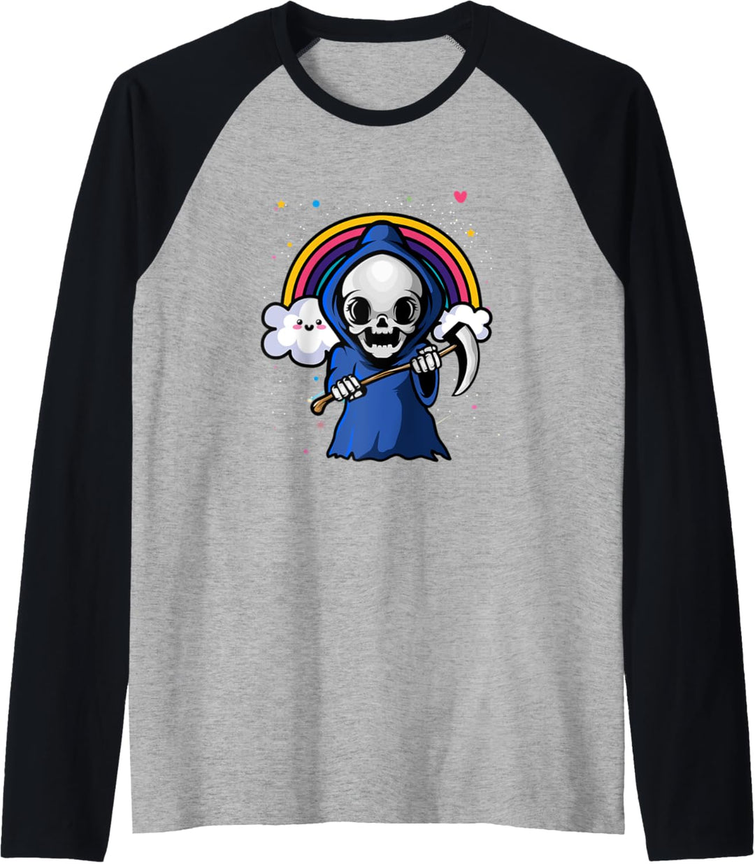 Gotisch Goth Dark Mystisch - Sensenmann Okkult Gothic Raglan