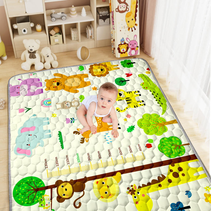 Baby Spielmatte, 150*180cm Baby Krabbelmatte, Baby Faltbare Spielmatte, Krabbeldecke für Baby, Klein