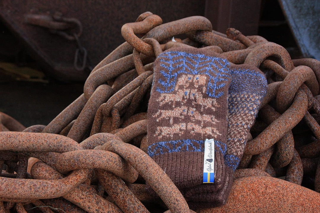 ÖJBRO VANTFABRIK Fäustlinge 4 Lagen 100% Merinowolle versch. Modelle, Grösse S-L (6-11) Handschuhe S