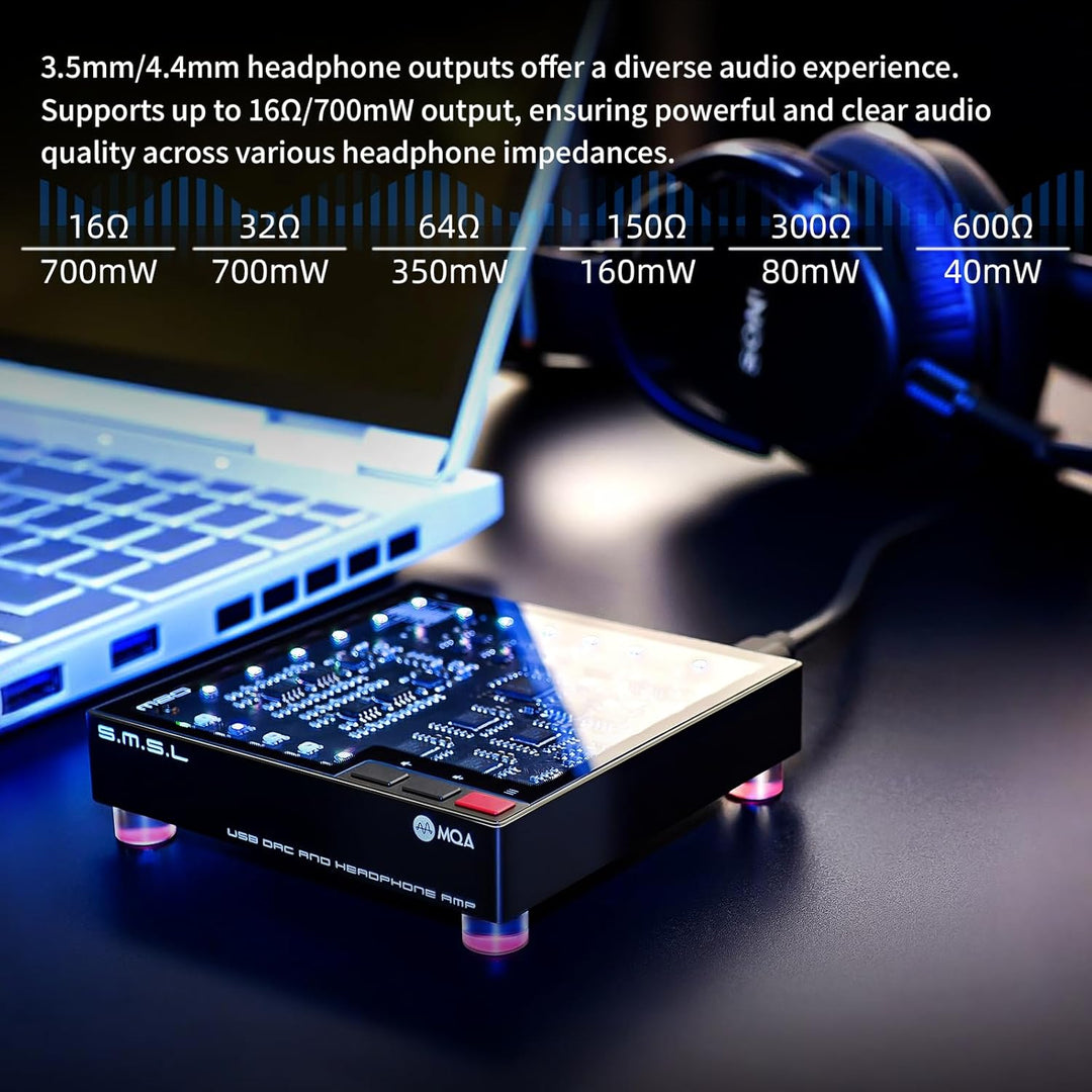 SMSL LIN.LIN.LIN M20 USB MQA MQA-CD DAC Headphone Amp 4X CS43131Chip USB 2.0 USB1.1 Gaming DAC 3,5mm