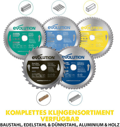 Evolution S210TCT-54CS - 210 mm Sägeblatt zum Schneiden von Edelstahl - Metall-Sägeblatt mit 54 Zähn
