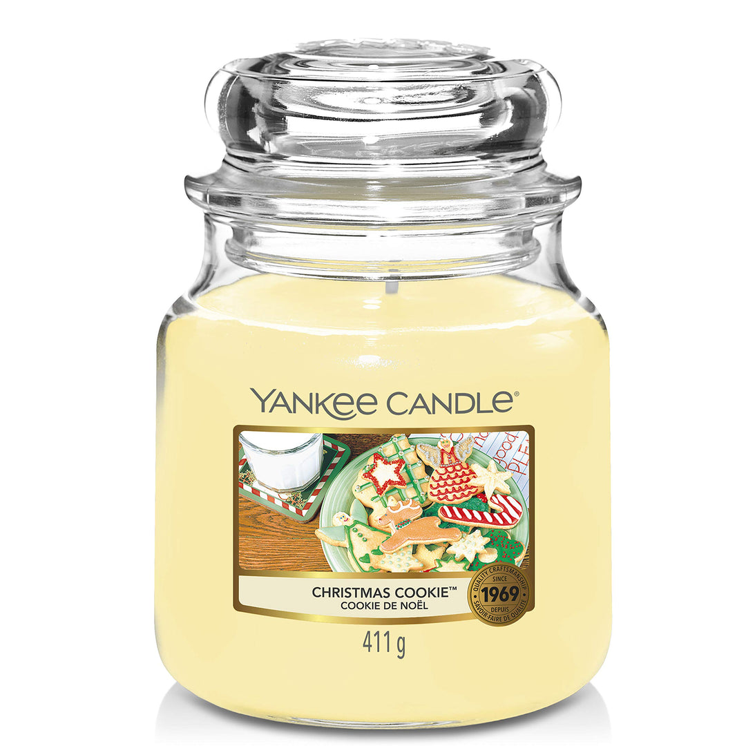 Yankee Candle Duftkerze im Glas (mittelgross) | Christmas Cookie | Brenndauer bis zu 75 Stunden, Chr