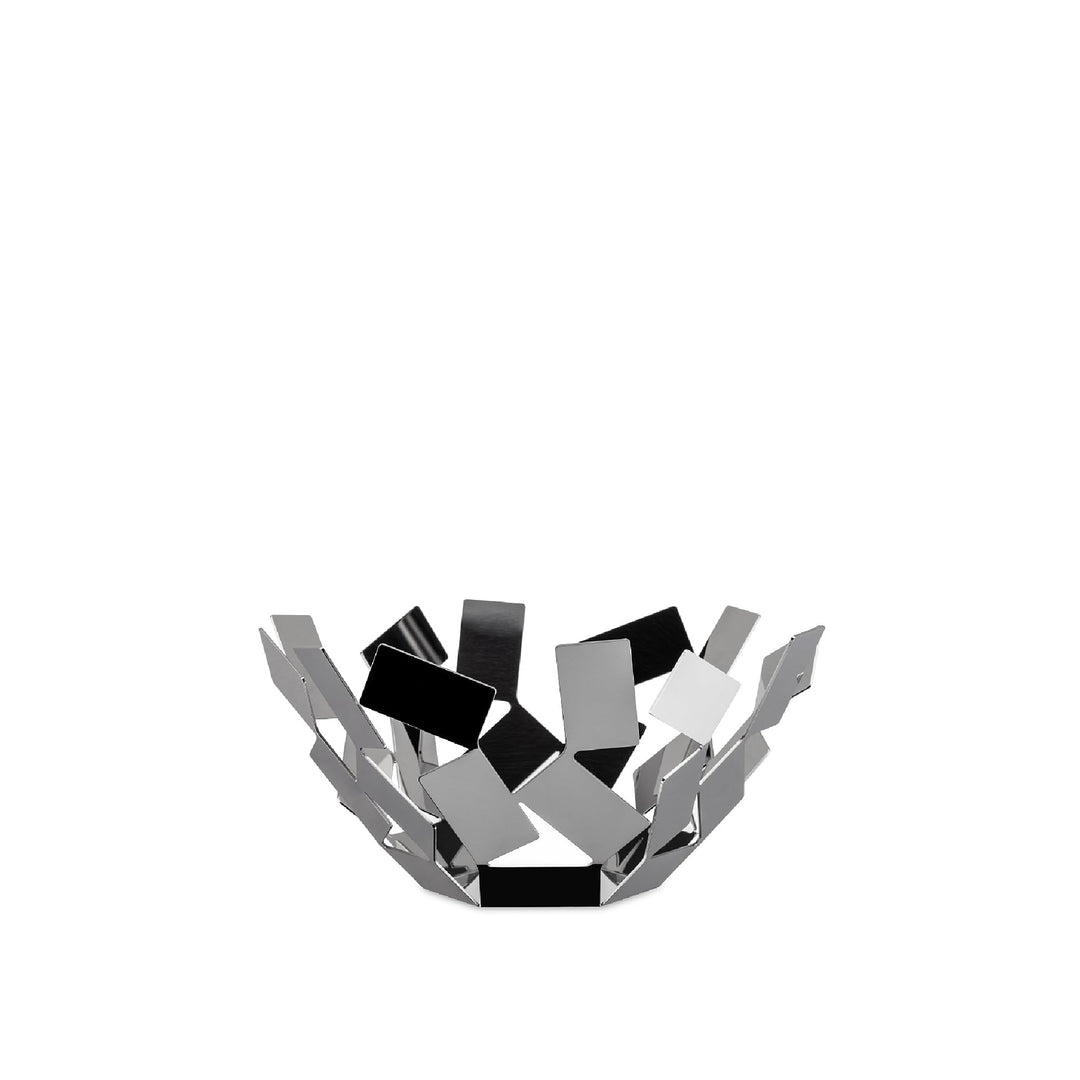 Alessi "La Stanza dello Scirocco", Obstschale, Edelstahl 18/10, 27,3 x 27,3 x 13 cm 27,3 x 27,3 x 13